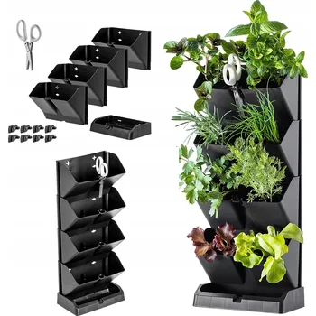 Obraz Šedý plast Květináč Kadax 19 cm x 11,5 x 48 cm