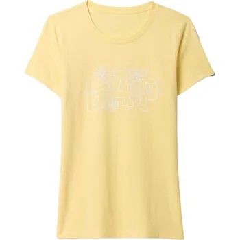 Dámské tričko Dámské tričko GAP CLASSIC M Žlutá, Bílá