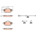 Sada brzdových destiček, kotoučová brzda TRW GDB2141