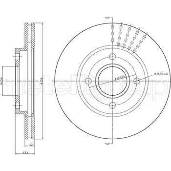 Brzdový kotouč Brzdový kotouč METELLI 23-0476C