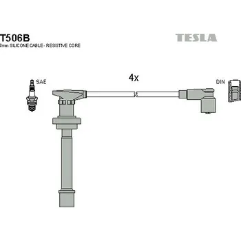 Zapalovací kabel Sada kabelů pro zapalování TESLA T506B