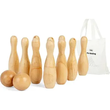 Hračka Bigjigs Toys Dřevěné kuželky