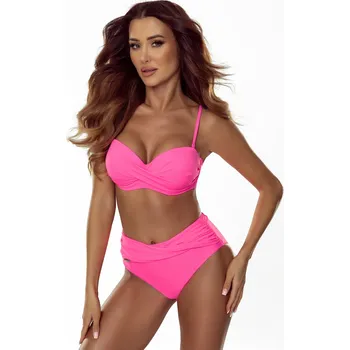 Dámské plavky Luxusní dámské dvoudílné plavky EVITA-G "R" neonově-růžová, VELIKOST DVOUDÍLNÉ PLAVKY 38D/M