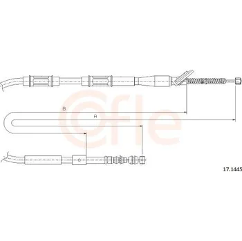 Lanko parkovací brzdy Lanovod parkovací brzdy COFLE 92.17.1445
