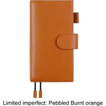 Diář Kožený obal na diář | luxusní obal, plánovací diář - Pebbled Burnt orange