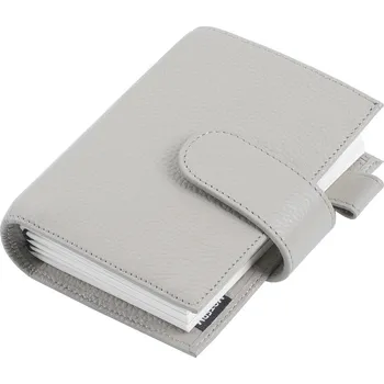 Zápisník Kožený cestovní zápisník velikosti cestovního pasu | cestovní deník | kožený zápisník - Oblázková šedá