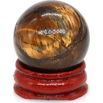Kamenná minerální koule 30 mm | přírodní kámen | masážní koule - tygří oko , 1 KS