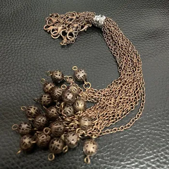 Řetízek 20 ks Řetízek na kyvadlo | měděný řetízek, řetízek s karabinkou - Starožitný řetěz