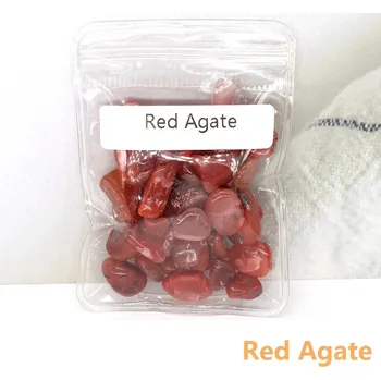 Dekorace do akvária Přírodní krystalové kameny pro dekorace, akvária, šperky | dekorace do akvária | přírodní kameny - Červený achát , 20 g se sáčkem