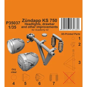 Plastikový model 1/35 Zündapp KS 750 - upgrade set (ACAD) 3D-Print