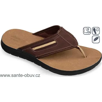 Dámská zdravotní obuv SANTÉ MJ/2702 HNĚDÁ pantofel vel.41-46, --- - 43