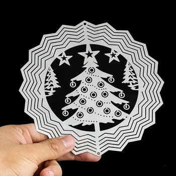 Zahradní dekorace Větrný lapač pro zahradu s 3D efektem | zahradní dekorace | lapač paprsků - vánoční strom