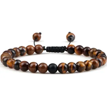Náramek Náramek z minerálů | náramek pro páry | korálkový náramek - Tiger Eye-Matte