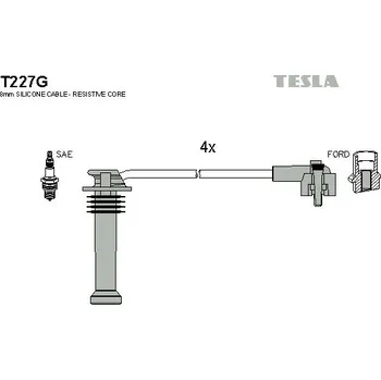 Autoelektrika Sada kabelů pro zapalování TESLA T227G