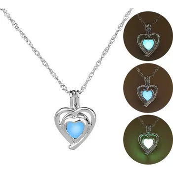 Náhrdelník Svítící náhrdelník s přívěskem | dámský náhrdelník, svítící želva - 08 , Modrý