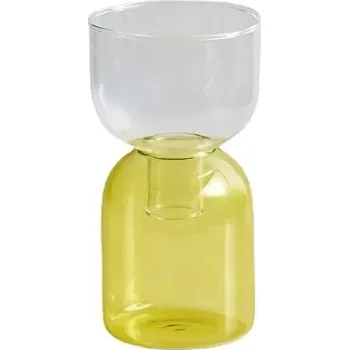 Váza Luxusní dekorativní vázy pro rostliny | skleněné vázy | hydroponické nádoby - ClearYellow Set