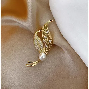 Brož Luxusní brož se štrasovými kamínky | ozdobná brož, dámská brož - XZ09