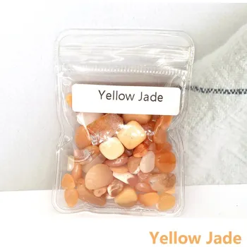 Dekorace do akvária Přírodní krystalové kameny pro dekorace, akvária, šperky | dekorace do akvária | přírodní kameny - Žlutý nefrit , 20 g se sáčkem