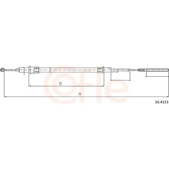 Brzdový systém Lanovod parkovací brzdy COFLE 92.10.4153