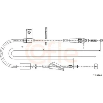 Lanko parkovací brzdy Lanovod parkovací brzdy COFLE 92.11.5746