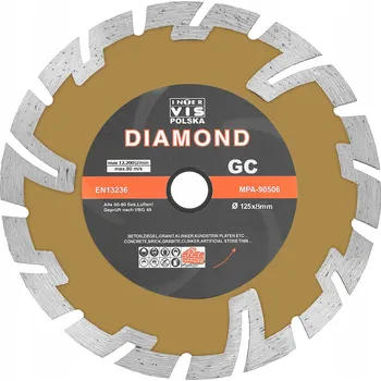 Řezný kotouč DIAMANTOVÝ KOTOUČ 125MM PRO ŘEZÁNÍ BETONU A DLAŽBY, HLUBOKÝ ŘEZ 125x22.2mm