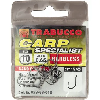 Rybářský háček Háčky Feederové Trabucco Carp Specialist Bezokrajové vel. 10