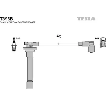 Autoelektrika Sada kabelů pro zapalování TESLA T895B