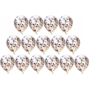 Balónek Křišťálové NAROZENINOVÉ Balónky s KONFETAMI x 15 XL