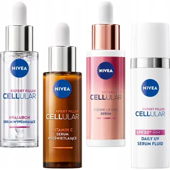 Pleťové sérum NIVEA CELLULAR Sérum vyplňující + Rozjasňující + Fluid + Liftingové