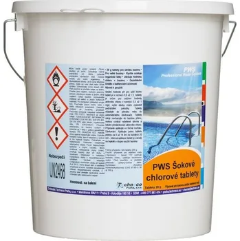 Bazénová chemie PWS - Professional Water System Rychlorozpustné tablety do bazénu 20g 10kg