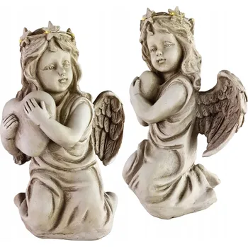 Vánoční dekorace DEKORATIVNÍ ANDĚL SVÍTÍCÍ FIGURKA VELKÝ LED HŘBITOVNÍ SVÍČKA SE SRDCEM BATERIE ANDĚL