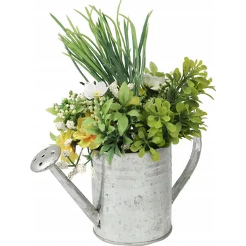 Velikonoční dekorace Žlutá Jarní Velikonoční Kompozice v Konvičce Dekorativní Květiny 20 cm