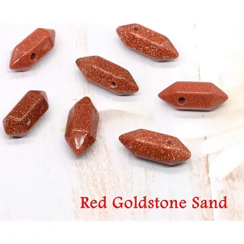 Přívěsek Přívěsek s přírodním kamenem | krystal přívěsek | přívěsek z přírodního kamene - Červený zlatý písek , 1 KS