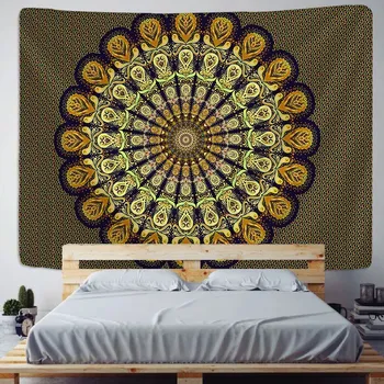 Mandala boho dekorace na stěnu | závěsný koberec, psychedelická mandala - gt128-5-200143091 , Rozměr 275 x 180 cm