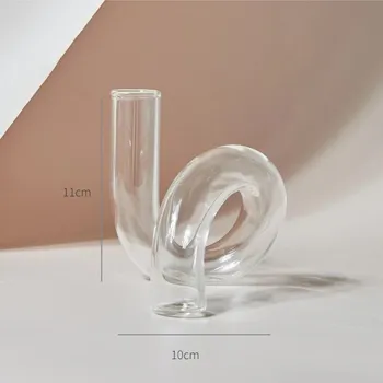 Váza Moderní skleněná váza pro dekoraci | váza dekorace, skleněná váza - W