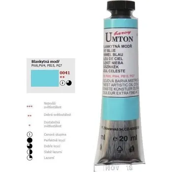 Olejová barva Olejová barva 20ml - Blankytná modř/ 0041/2