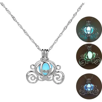 Náhrdelník Svítící náhrdelník s přívěskem | dámský náhrdelník, svítící želva - 02 , Světle modrá