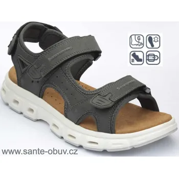 Dámská zdravotní obuv SANTÉ WD/820 GREY sandál vel.41-46, šedá - 44