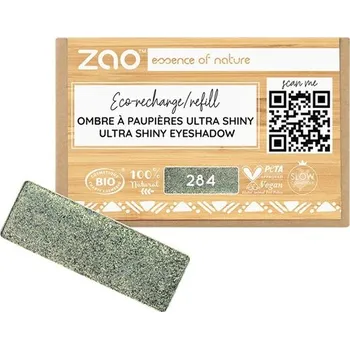 Oční stíny Zao Oci Eyeshadow-PrimerRefill Rectangular Eyeshadow Ultra 284 Beetle Green 1,3 g ()