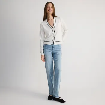 Reserved - Kalhoty s ozdobnou růží - modrá - YS050-50J - YS050-50J-38