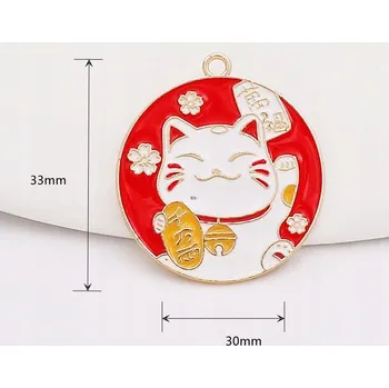 Maneki Neko kočka kotě Přívěsek přívěsek na klíče kočka