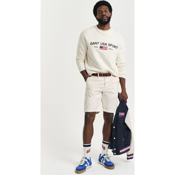 Pánské oblečení ŠORTKY GANT REG SUNFADED CHINO SHORTS CREAM