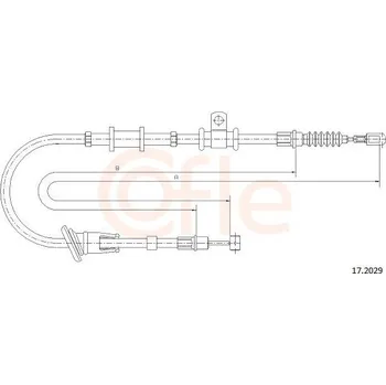 Lanko parkovací brzdy Lanovod parkovací brzdy COFLE 92.17.2029