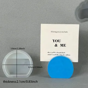 Forma na pečení Silikonová forma na držák karet | forma na beton, forma na pryskyřici - půlkruh-003