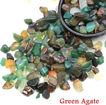 Přírodní kameny pro dekoraci | dekorativní kameny | harmonizační krystaly - Zelený achát , 50 g