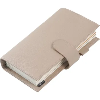 Zápisník Kožený cestovní zápisník pro organizaci | kožený diář, cestovní organizér - Oblázková taupe