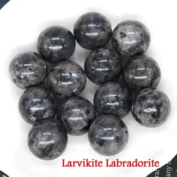 Minerální kuličky pro harmonii a energii | přírodní korálky | polodrahokamy - Larvikit labradorit , 50 KS