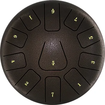 Ocelový meditační buben 8 palců | meditační bubínek, handpan buben - Styl 2