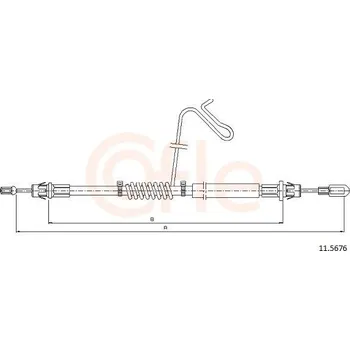 Lanko parkovací brzdy Lanovod parkovací brzdy COFLE 92.11.5676