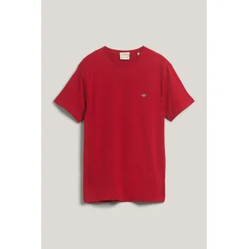Pánské oblečení TRIČKO GANT SLIM SHIELD SS T-SHIRT RUBY RED